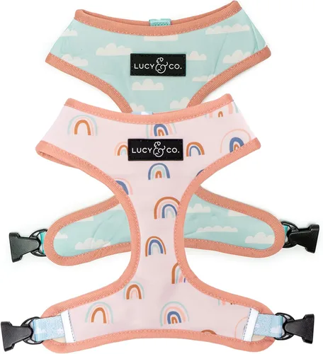 Vista 17 de Lucy & Co. Lindo arnés reversible para perros con cuello halter para caminar, el mejor diseño de arneses para mascotas XS a XL, chaleco acolchado