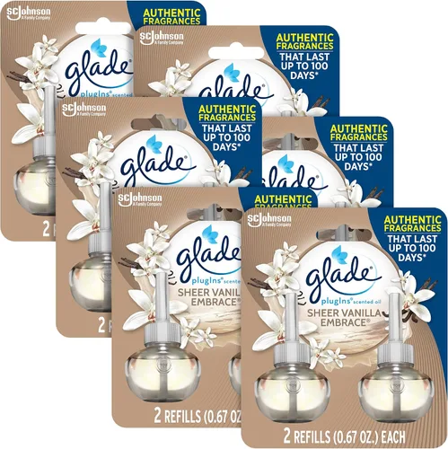 Vista 7 de Glade PlugIns Refills Air Freshener, Scented and Essential Oils for Home and Bathroom, Lavender & Vanilla , 1.34 Fl Oz, 2 Count (Pack of 1)