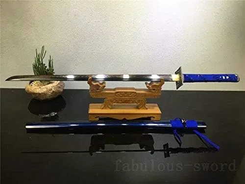 Vista 5 de Espada GLW 41' 1095 de arcilla de acero templado hecha a mano con espada japonesa samurai Katana