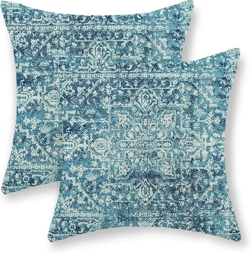 Vista 13 de BETGINY Fundas de almohada boho de 16x16 pulgadas, diseño étnico marrón beige, fundas de almohada decorativas para exteriores para sofá