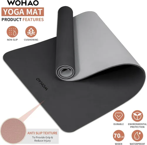 Vista 2 de 8mm Thick Yoga Mat Non Slip for Women Men
