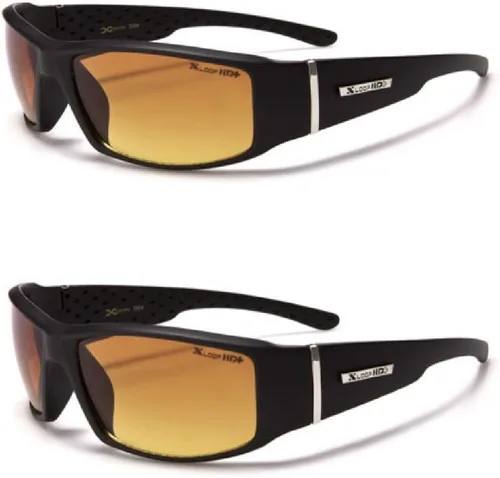 Vista 2 de X LOOP Gafas de conducción antirreflejos HD, paquete de 2 Marrón