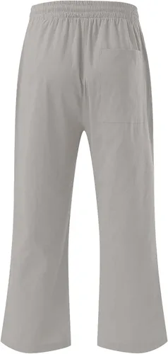 Vista 4 de symoid Capris for Women Drawstring Elastic Waisted Casual Comfy Trousers Wide Leg Loose Summer Capri Pants with Pockets 2023