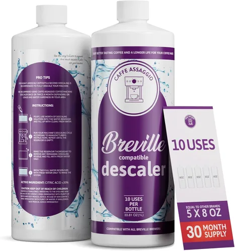 Vista 8 de Breville - Descalcificador (10 usos) especialmente formulado para descalcificar y limpiar tu máquina de café espresso Breville, kit