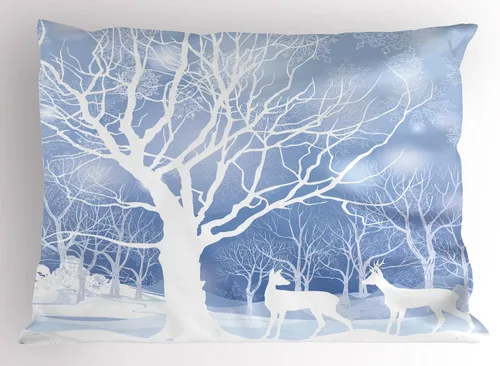 Vista 42 de Lunarable Juego de 2 fundas para almohada de otoño, tema vintage otoñal con estilo granja, ilustración de flores silvestres, artículo de cama