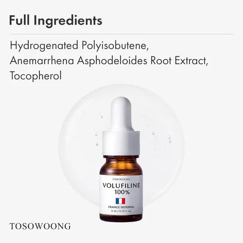 Vista 8 de TOSOWOONG Volufiline Serum, 100% France Sederma Volufiline Concentrado para rellenar, reafirmar la piel, piel de refuerzo y cristal, brillo
