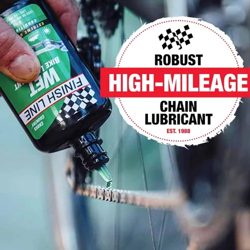 Vista 2 de Finish Line WET lubricante para cadena de bicicleta aceites de bicicleta
