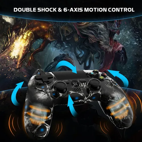 Vista 3 de Wireless Controller for PS4, Controller for Sony PlayStation 4, Double Shock 6-Axis Motion Sensor, Sensitive Touch Pad, Built-in Speaker & Stereo