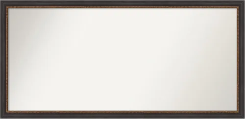 Vista 81 de Amanti Art Espejo de baño negro para sobre el fregadero, 23 x 23 pulgadas, espejo cuadrado negro Ashton, marco de madera tradicional mediano, se