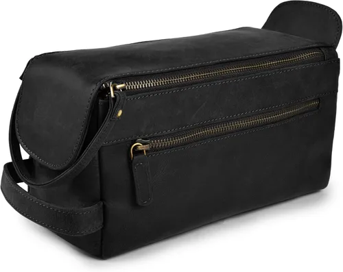 Vista 12 de LEATHER VILLAGE Kit Dopp 2, Negro carbón