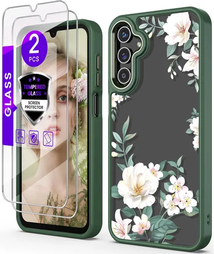 Vista 9 de Funda para Samsung A15 5G con protector de pantalla de vidrio templado, Galaxy A15 5G [protección de grado militar] TPU suave y policarbonato duro