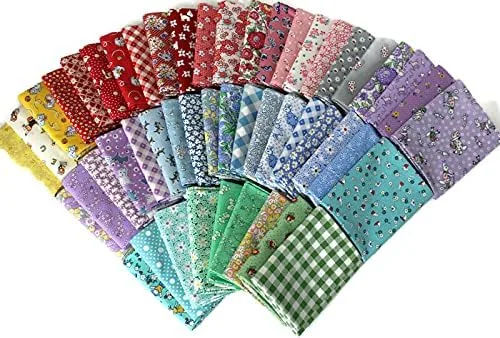 Vista 5 de Field's Fabrics 10 Fat Quarters - 1930 a 1950 Reproducción Depresión Era Feed Sack Pequeña Escala Floral Vintage Look Flowers Nostalgia Prints