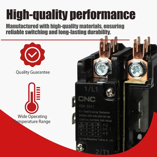 Vista 4 de CNC 1 Poles FLA 25 Amp Coil 24V AC Air Conditioner Condenser Compressor Contactor AC Definite Purpose Contactor