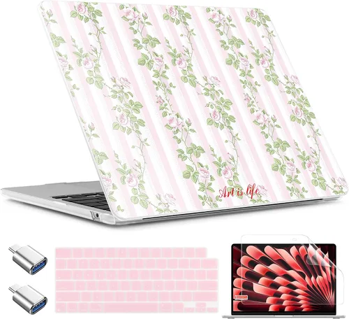 Vista 35 de TWOLSKOO Funda para MacBook Air de 15 pulgadas 2025 2024 2023 Release M4 A3241 M3 A3114 M2 A2941, carcasa rígida de plástico, protector de pantalla