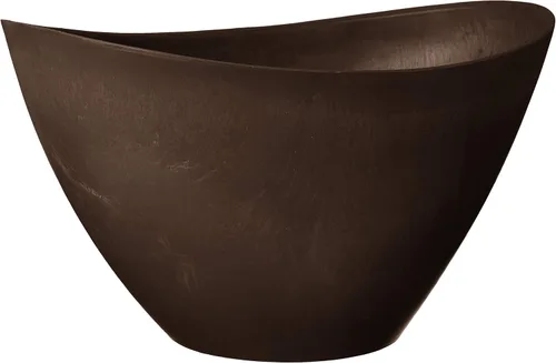 Vista 8 de PSW Pot Collection YB41CT Maceta Curvada de Compuesto de Plástico/Piedra/Madera – Sin Orificio de Drenaje (Perforable), para Plantas y Jardines