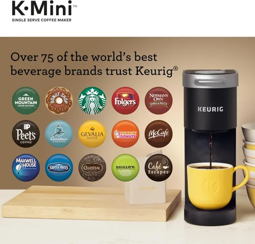Vista 9 de Keurig K-Mini CoffeeFeer, Brewer Single Sirve K-Cup POD Coffee, de 6 a 12 oz. Tamaños de preparación, negro Single-Serve K-Cup Brewer, Brews 6-12