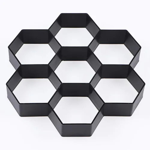 Vista 2 de Skelang Molde Hexagonal para Pavimento, 11.4"×11"×1.7" Fabricante de Senderos Reutilizable, Molde de Pavimento de Concreto y Cemento para Sendero