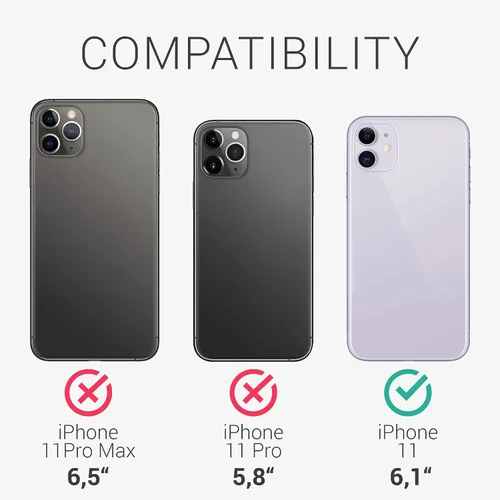 Vista 6 de kwmobile Funda compatible con Apple iPhone 11, funda de TPU con tarjetero de crédito, color amarillo radiante