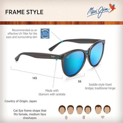 Vista 6 de Maui Jim Gafas de sol polarizadas Glory Glory para mujer