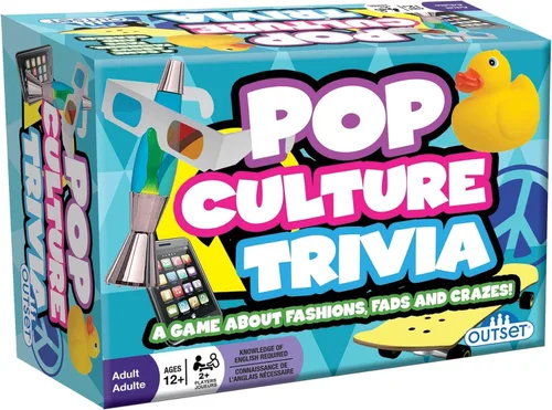 Vista 4 de Outset Media Juego de trivia de cultura pop, juego de fiesta, juego familiar, juego de viaje, divertido y fácil de jugar, 1200 preguntas de trivia