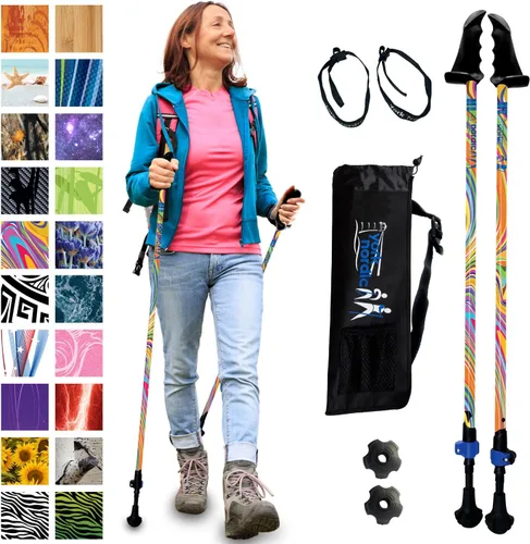 Vista 15 de York Nordic Motivator - Bastones de caminata para equilibrio y rehabilitación - Agarres de estabilidad patentados - Ligeros, ajustables y plegables