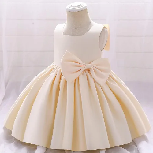 Vista 3 de IADOER Girl Flower Dress Sleeveless Flower Princess Wedding Dress for Toddler and Baby Girl