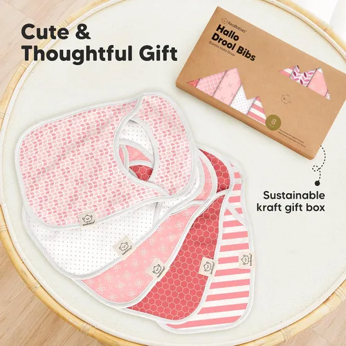 Vista 9 de KeaBabies Paquete de 8 Baberos para Niños y Niñas, Baberos sin Botones para Babear, Dentición de Bebés Niñas y Niños Pequeños, Recién Nacidos