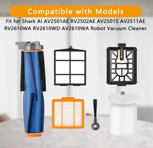 Vista 4 de Repuesto para aspiradora robot Shark AV2501AE RV2502AE AV2501S AV2511AE RV2610WA RV2610WD AV2610WA RV2820AE AI, kit de accesorios incluye cepillo