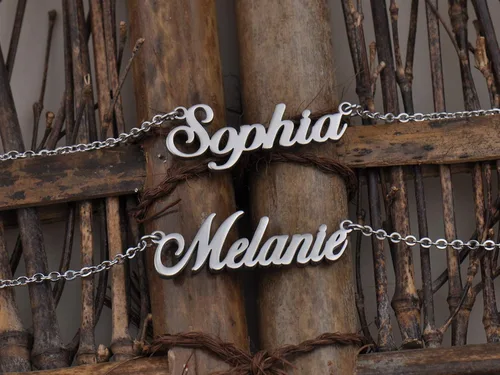 Vista 4 de GR859C Collar con colgante de corazón personalizado para ella