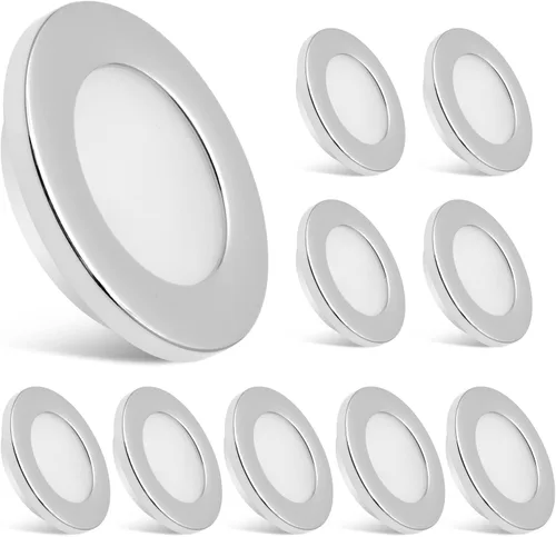 Vista 10 de Luces interiores de 12 V de bajo voltaje para debajo del gabinete, luz LED de disco regulable para cámper, remolque, RV, barco, luz de techo