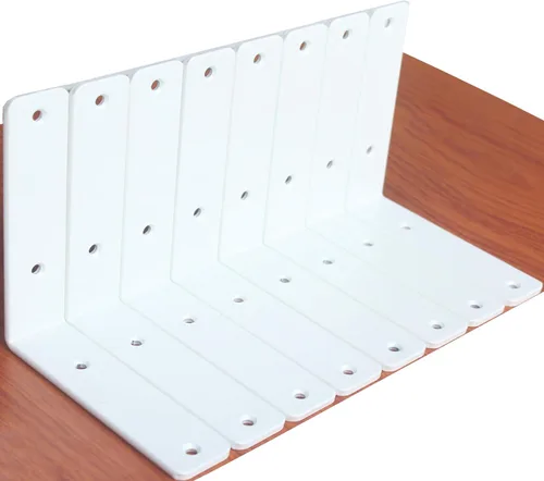 Vista 66 de Paquete de 2 soportes de estante en L de 6 pulgadas de largo x 4 pulgadas de alto x 1.5 pulgadas de ancho, 5 mm de grosor, soportes de estante