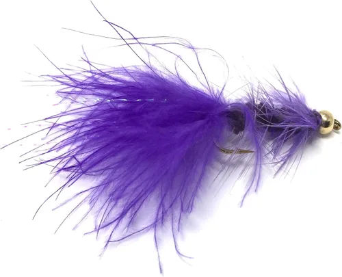 Vista 9 de Feeder Creek Woolly Bugger Moscas de pesca con mosca, 12 piezas, surtido de pesca con mosca Moscas húmedas hechas a mano para pesca con mosca
