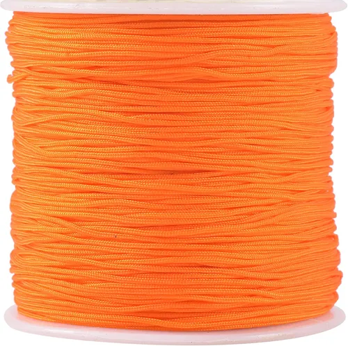 Vista 15 de KONMAY 1 rollo de cuerda de nailon de 150 yardas, trenzado de 0.016 in de nailon Shamballa Macramé/cordón de cuentas, cordón de nudo chino, cuerda