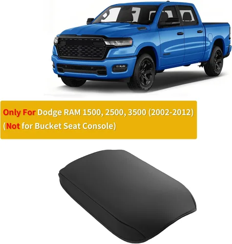 Vista 2 de GIANT PANDA Funda de consola central de ajuste personalizado para Dodge RAM 1500 2500 3500 2002 2003 2004 2005 2006 2007 2008 2009 2010 2011 2012