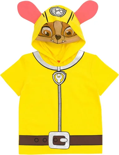 Vista 3 de Paw Patrol Chase Skye Rubble Marshall - Conjunto de camiseta y pantalones cortos de ciclismo de rizo francés para niños pequeños y grandes