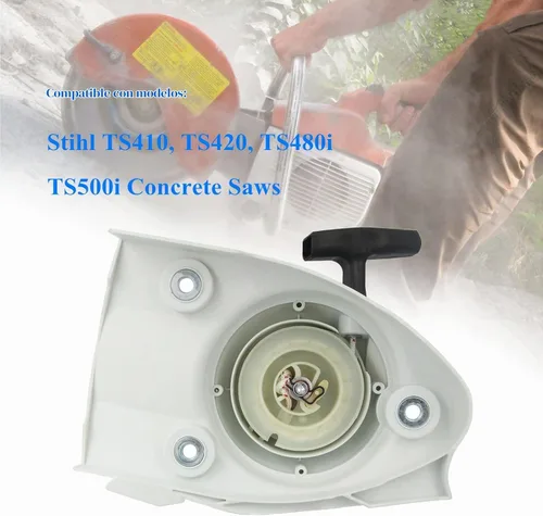 Vista 4 de Conjunto de arranque de retroceso 4238 190 0300 para sierra de hormigón Stihl TS410 TS420 TS480i TS500i Pull Start, sustituye a 4238 190 0404