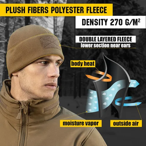 Vista 3 de M-Tac Gorra táctica de lana para reloj - Gorro de invierno Elite - Panel de parches