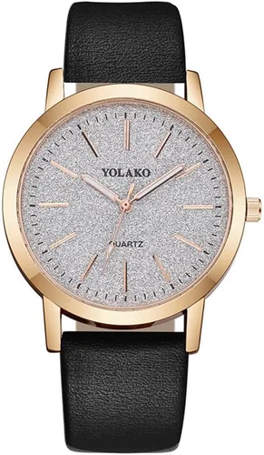 Vista 8 de CdyBox Reloj de pulsera de cuarzo con esfera grabada esmerilada para mujer, paquete de 6