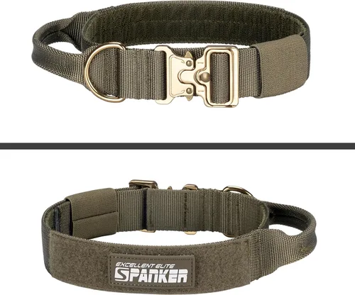 Vista 9 de EXCELLENT ELITE SPANKER Collar de perro de nailon ajustable resistente MetalBuckle Blcak (Talla: 16''-23.5'')