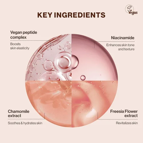 Vista 5 de BEIGIC Treatment Essence - Esencia facial hidratante para una textura de piel radiante y suave con péptidos veganos y niacinamida para piel