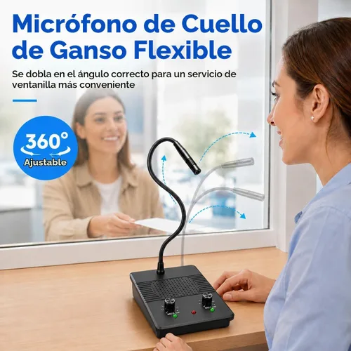 Vista 8 de CallToU Sistema de intercomunicación de altavoz de ventana para escritorio