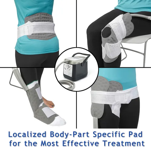 Vista 7 de Cold Rush Máquina de hielo de terapia compacta - Sistema de crioterapia para aliviar el dolor y compresión fría - Poscirugía y recuperación