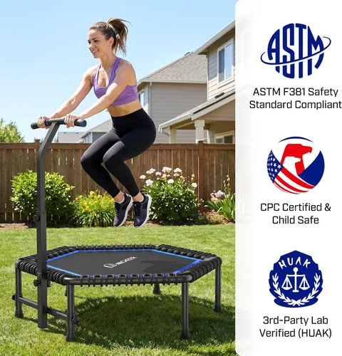 Vista 2 de ANCHEER Rebotador de trampolín de 50 pulgadas para adultos, interior/hogar