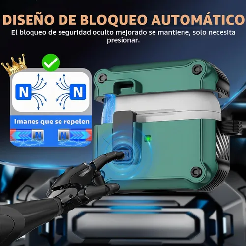 Vista 3 de Pohgelan - Funda compatible con AirPods Pro 2ª/1ª (verde) Cerradura magnética automática con kit de limpieza, compatible con Magsafe