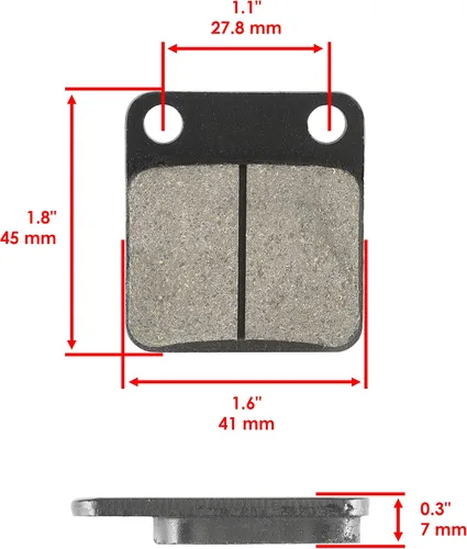 Vista 2 de Caltric Pastillas de freno delanteras y zapatas traseras compatibles con Kawasaki Kvf300 Kvf-300 Prairie 300 4X4 1999-2002