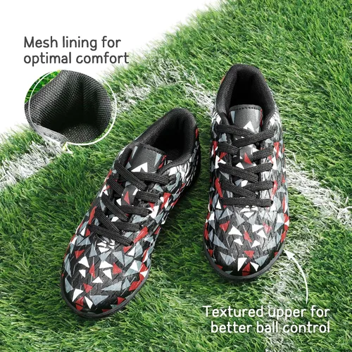 Vista 3 de DREAM PAIRS Zapatos de fútbol de interior para niños y niñas con cordones (bebéniño pequeñoniño grande)