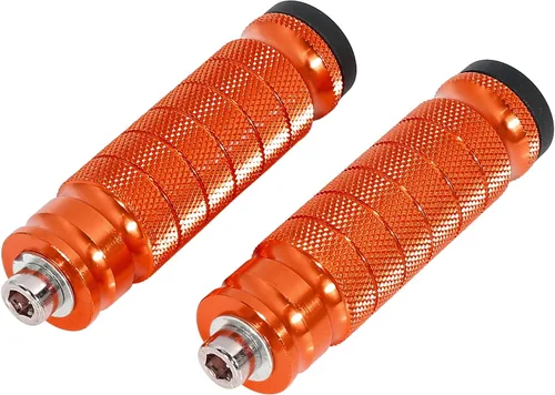 Vista 8 de F FIERCE CYCLE 1 par de reposapiés de aluminio de 6mm para motocicleta, set trasero plegable, reposapiés para motociclismo, estribo negro