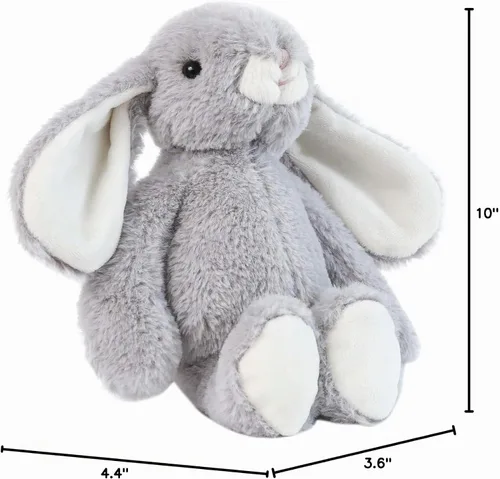 Vista 7 de DILLY DUDU - Conejo de peluche gris de 10 pulgadas