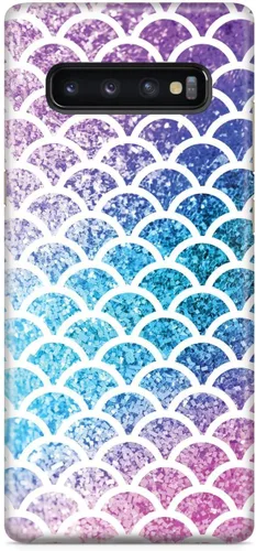 Vista 16 de Inspired Cases - Funda con textura 3D para iPhone Xs Max - Funda protectora de goma para Apple iPhone Xs Max - Escamas de sirena - Arco iris