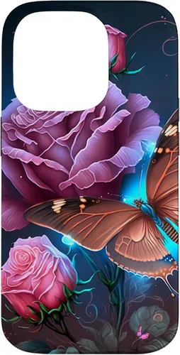 Vista 17 de Family Butterfly Rose Flower Firefly PC Case for iPhone 17